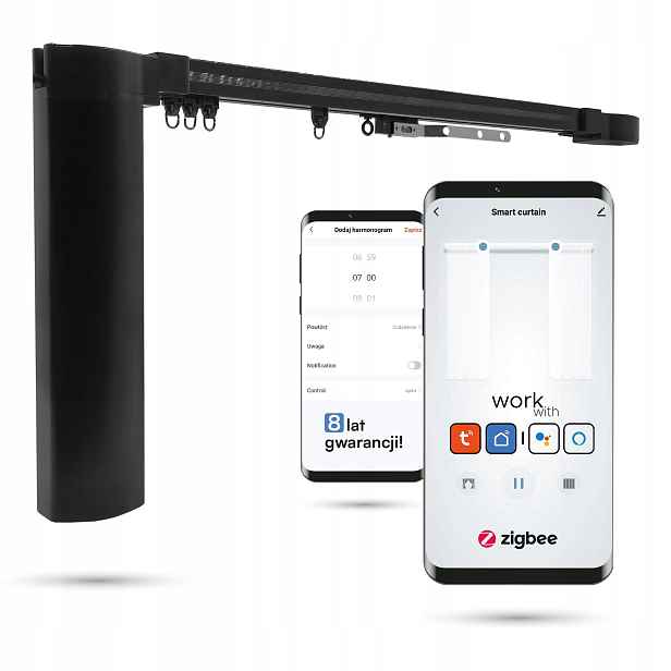 Garnýž elektrický černý WiFi (Zigbee 3.0) Tuya 3,2 m kompletní sada