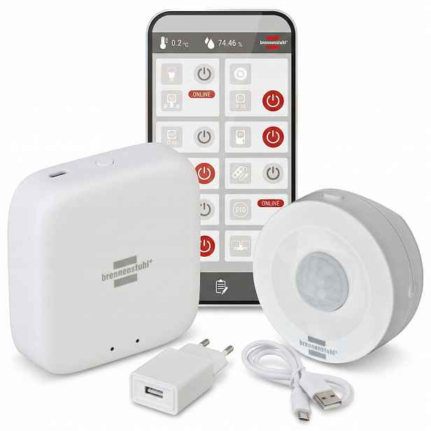Sada Brennenstuhl Centrála Zigbee Gwy Cz 01 Snímač pohybu Bm Cz 01