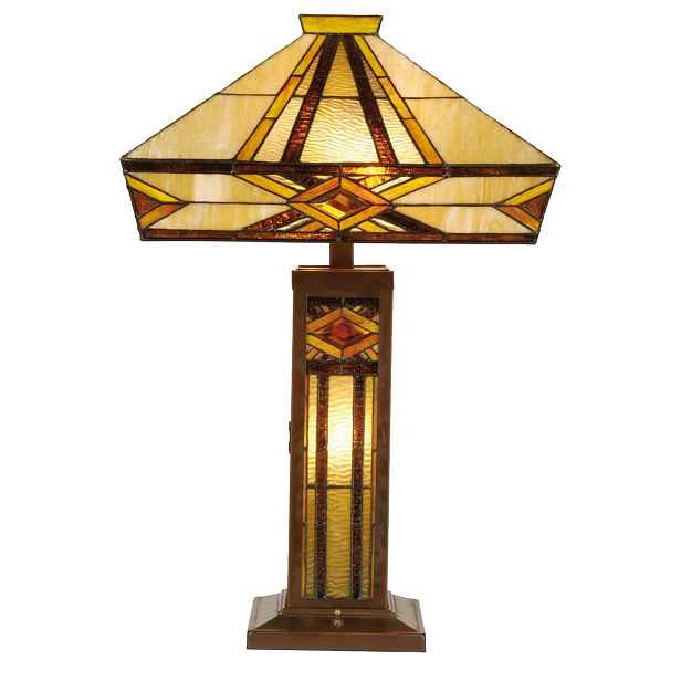 Stolní lampa Tiffany Therese - 42*71 cm 2x E27 / Max 60W & 1x E14 / Max 40W Clayre & Eef