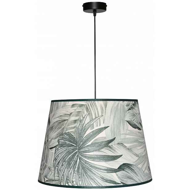 Závěsná lampa Závěsný lustr E27 Abażur 34x44 h29 Listy Zelené Primavera