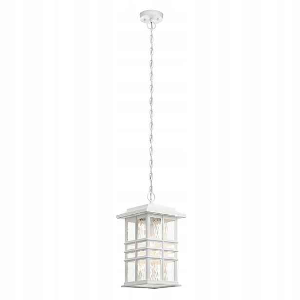 Venkovní závěsná terasová zahradní lampa bílá klasická 30 cm Kichler
