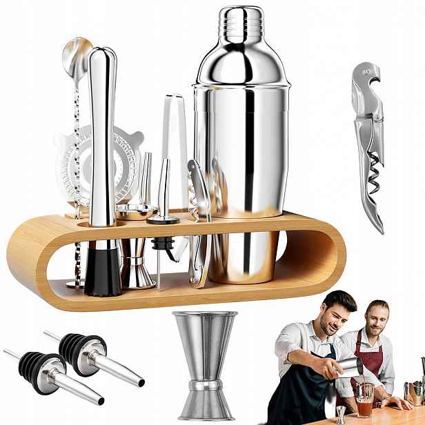 Barmanský set 10v1 Shaker koktejlů Exkluzivní sada příslušenství