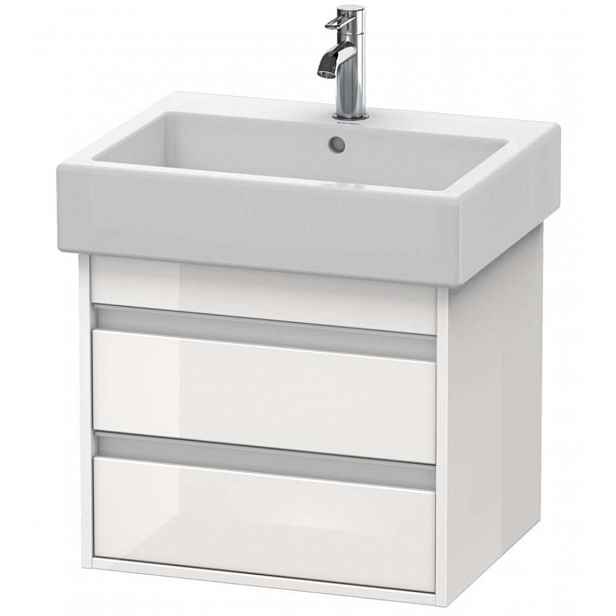 Duravit Ketho - Umyvadlová skříňka 48x55x44 cm, 2 zásuvky, lesklá bílá KT663602222