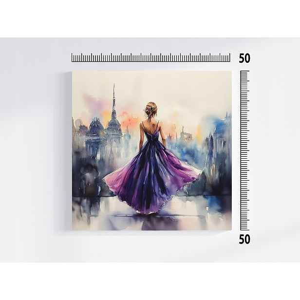 Obraz Na Plátně Canvas Postava Žena Dívka Ples Móda Glamour 50x50