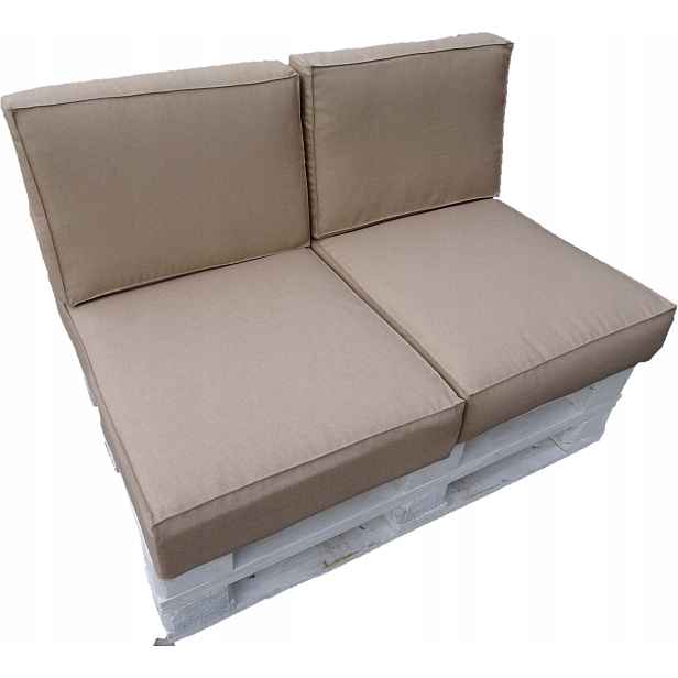 Polštáře na Jednu Euro-paletu sada 4 ks 80 X 60 Cappuccino