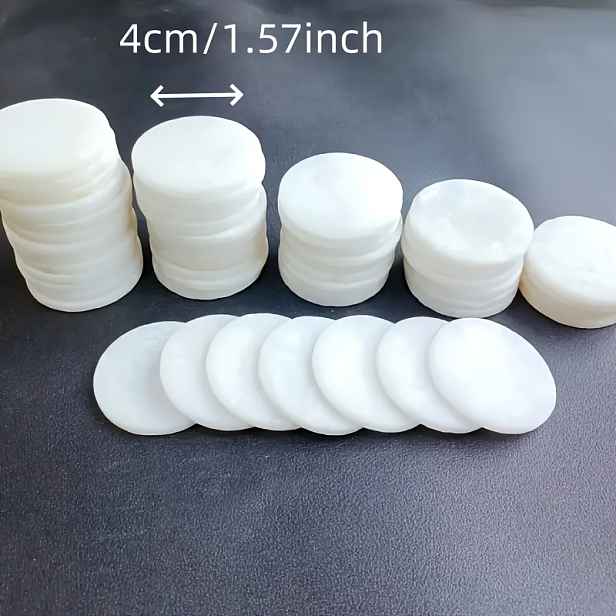 TEMU 10 ks Malovatelných Kulatých Bílých Kamenů, DIY Dekorační Oblázky pro Domácí Výzdobu a Scénické Aranžmá