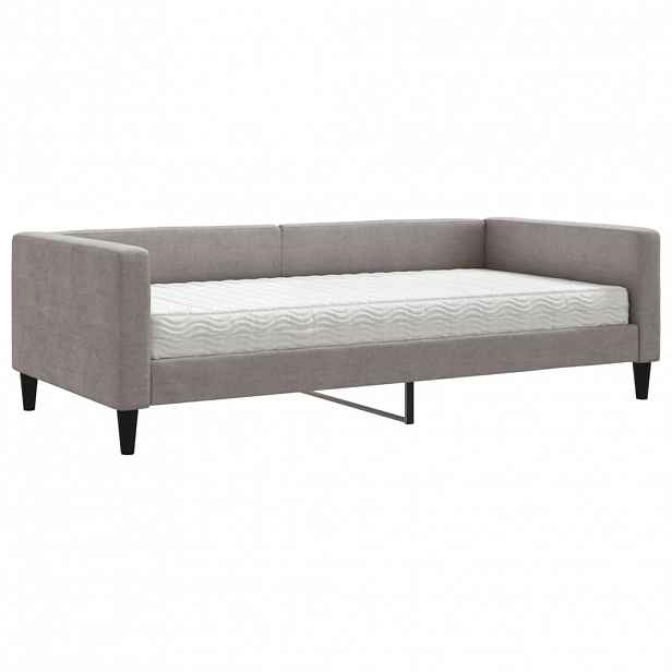 vidaXL Válenda s matrací taupe 100 x 200 cm textil