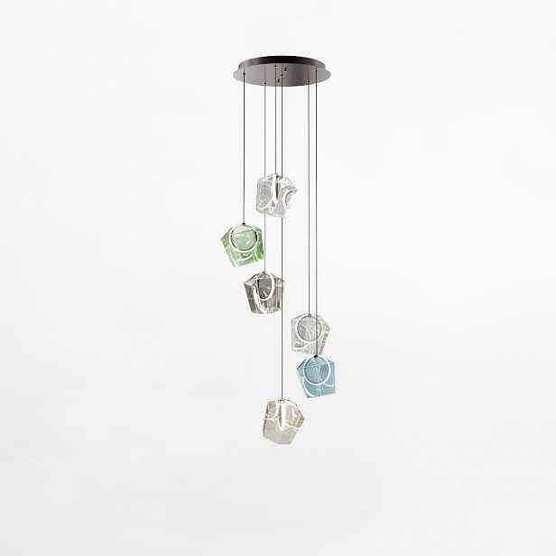 Závěsná lampa Zwis Lustr Černá Led 6xE27 Moderní Colore Zuma Line