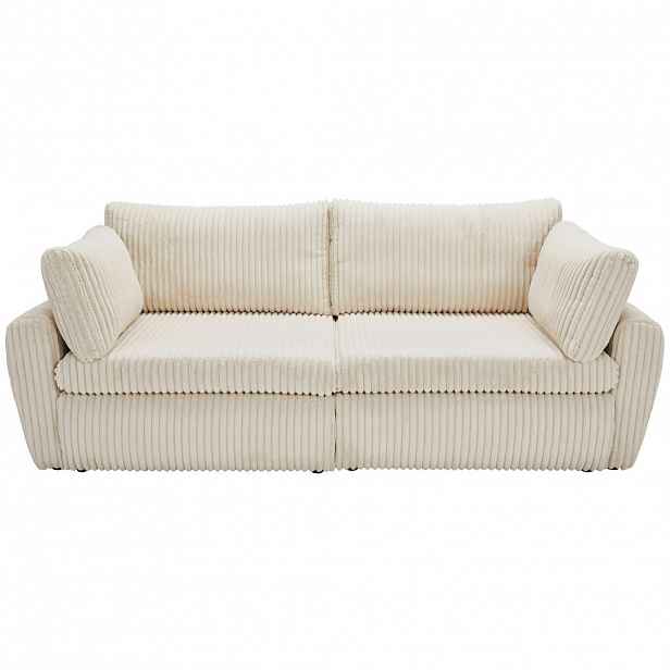 Carryhome ROZKLÁDACÍ POHOVKA, textil, krémová