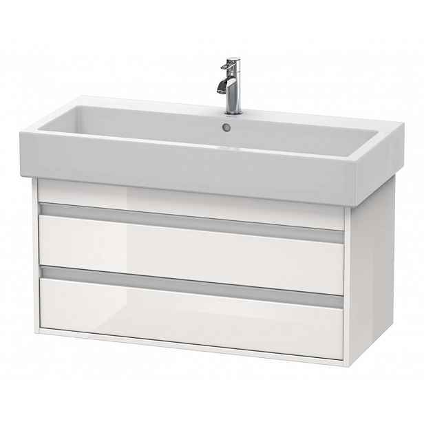 Duravit Ketho - Umyvadlová skříňka 48x95x44 cm, 2 zásuvky, lesklá bílá KT663802222