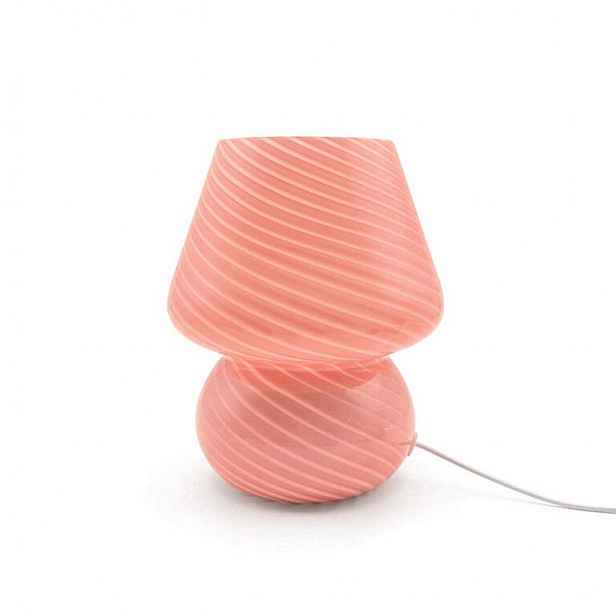 LED stolní lampička růžová