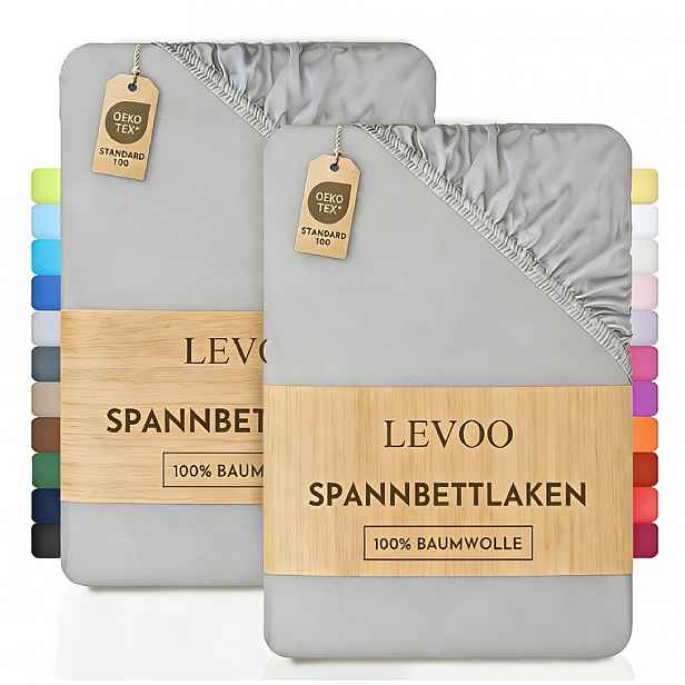 TEMU 2 ks Prostěradlo s gumou ze 100% čistého bavlny, 135 g/m², vyrobeno ze vysoce kvalitní vybrané bavlny, hypoalergenní, hloubka 35 cm, pohodlné a