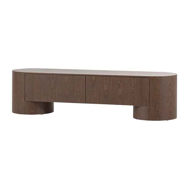 TV stolek v tmavě přírodní barvě 200x50x50 cm Velari – WOOOD