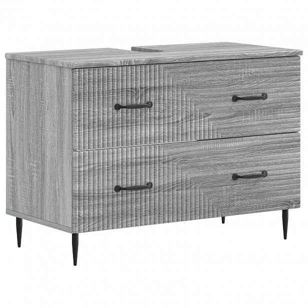 vidaXL Skříňka pod umyvadlo HAARLEM Šedý Sonoma 82 x 41 x 58,5 cm