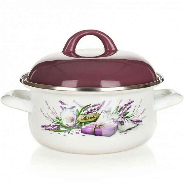 BANQUET 20 cm smaltovaný kastrol LAVENDER