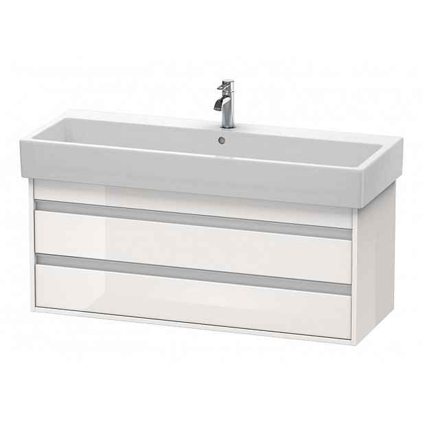 Duravit Ketho - Umyvadlová skříňka 48x115x44 cm, 2 zásuvky, lesklá bílá KT663902222