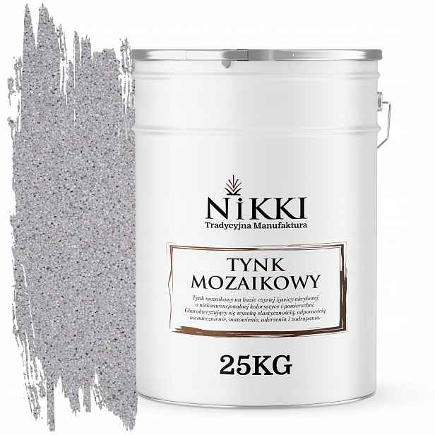 Mozaiková Pryskyřičná Omítka 25 Kg Vnitřní Vnější Šedá Barva M03 Ozdobná