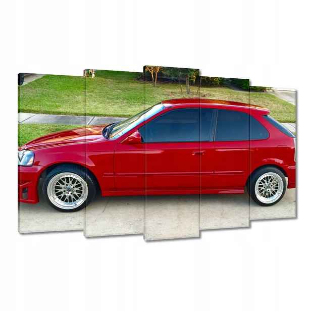 Obrazy 100x60 Červená Honda Civic
