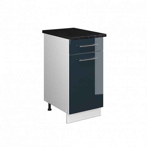 Vicco SPODNÍ SKŘÍŇKA PRO DŘEZ/VARNOU DESKU Fame-Line, Tmavě modrá s vysokým leskem/Bílá, 40 cm, PD Antracit