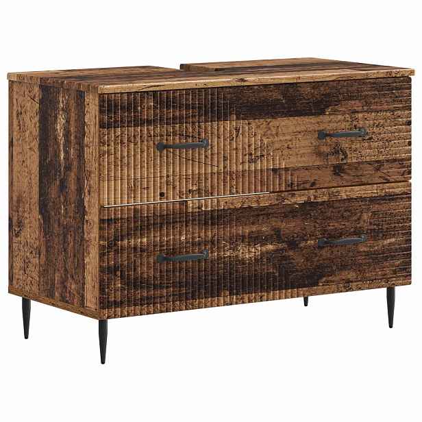 vidaXL Skříňka pod umyvadlo HAARLEM Staré dřevo 82 x 41 x 58,5 cm