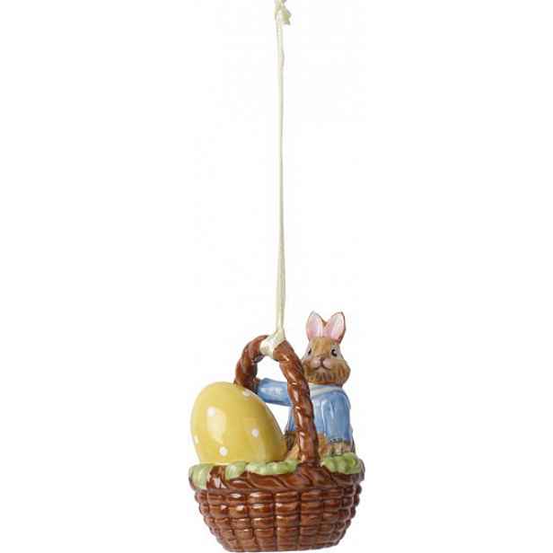 Villeroy & Boch Bunny Tales velikonoční závěsná dekorace, zajíček Max v košíčku