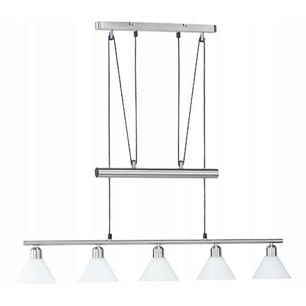 Lustr Trio Stamina stříbrný, 5x40W, E14, nastavitelná výška