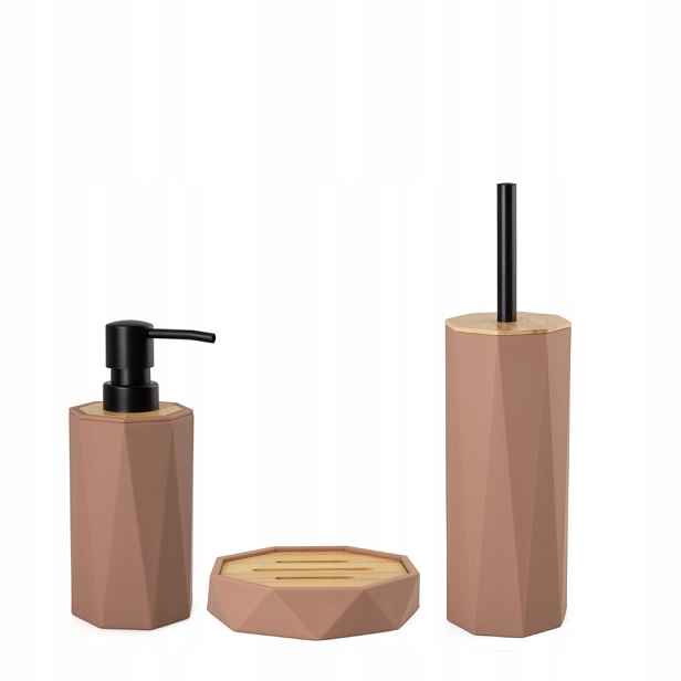 Koupelnový set z Abs a bambusu Pantone Mocha Mousse