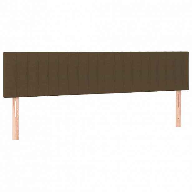 vidaXL Čela postele tmavě hnědá 160x5x78/88 cm látka