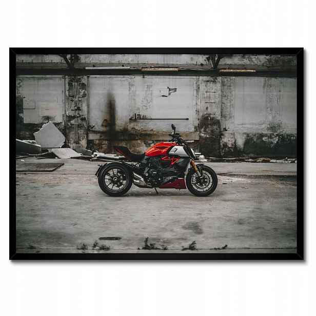 Plakáty v rámu 70x50 Červené Ducati Motocykl