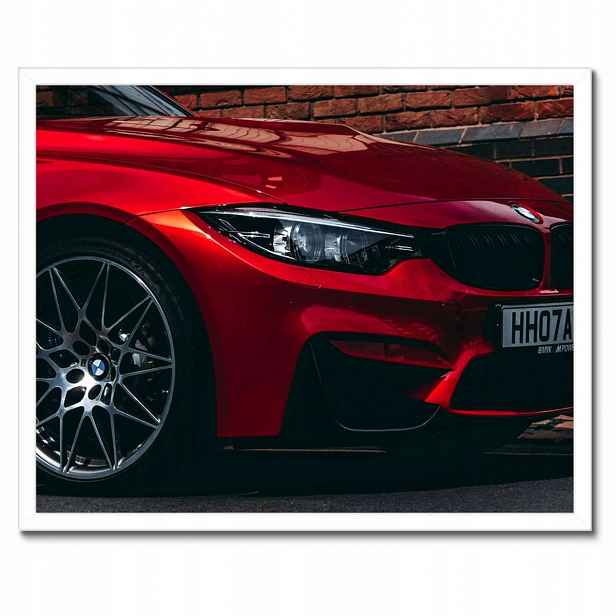 Plakáty v rámu 50x40 Červené Bmw Auto