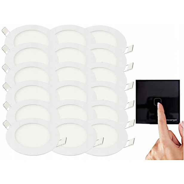 Moderní sada panelů Halogen 3W 18x spínač