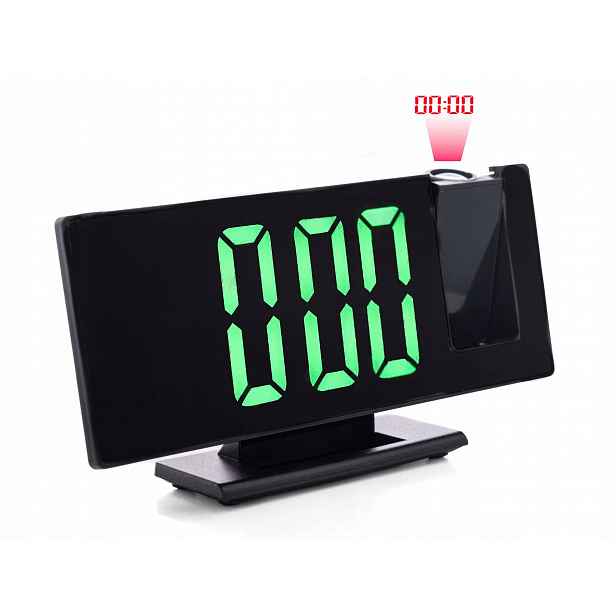 Budík Jvd SB3618.1 Černý Alarm Snooze Projektor Teploměr Kalendář