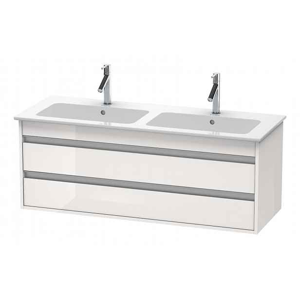 Duravit Ketho - Umyvadlová skříňka 48x127x48 cm, 2 zásuvky, lesklá bílá KT643202222