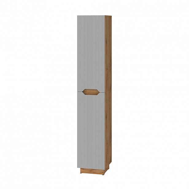 Vicco KOUPELNOVÁ SKŘÍŇKA Lotta Šedá 33 x 186 cm se 2 dveřmi