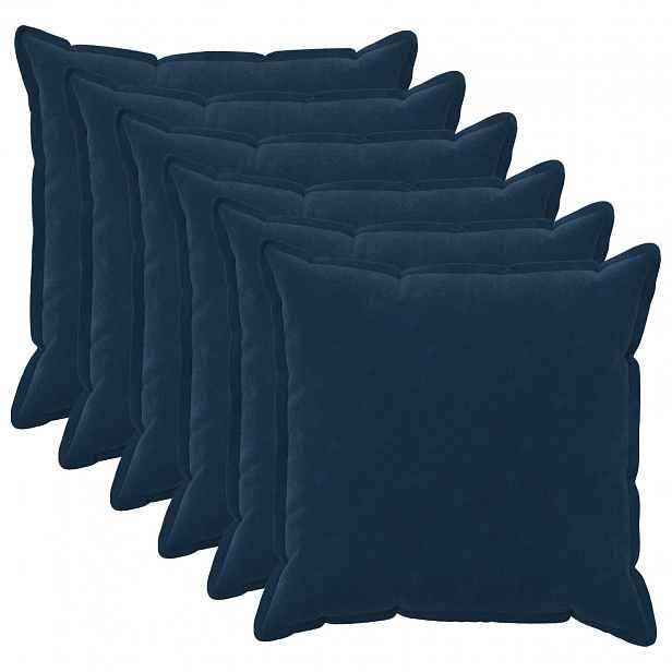 vidaXL Povlak na polštář 6 pcs HOUTEN Modrá 65 x 65 cm