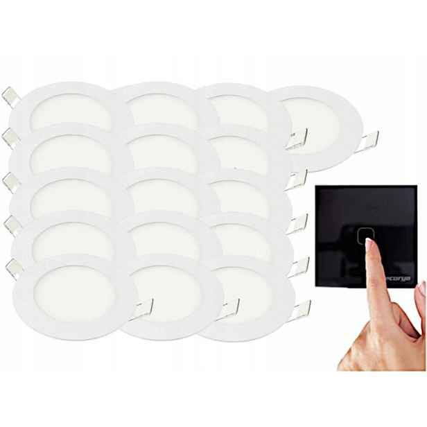 Sada Lampička Halogen Strop Led 3W 16x Vypínač