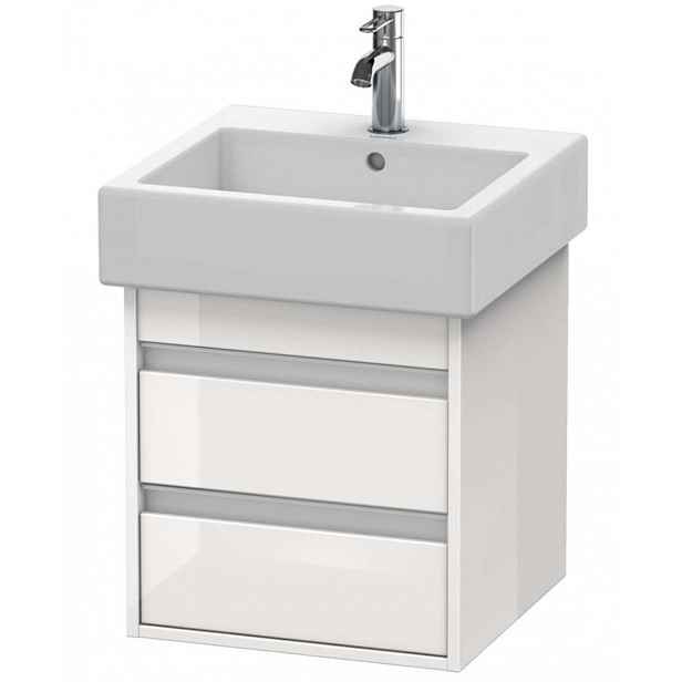 Duravit Ketho - Umyvadlová skříňka 48x45x44 cm, 2 zásuvky, lesklá bílá KT663502222