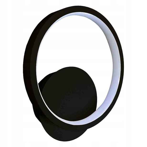 Led nástěnná lampa Milagro Hoop ML1540 černá 7W 4000K 600lm do obývacího pokoje