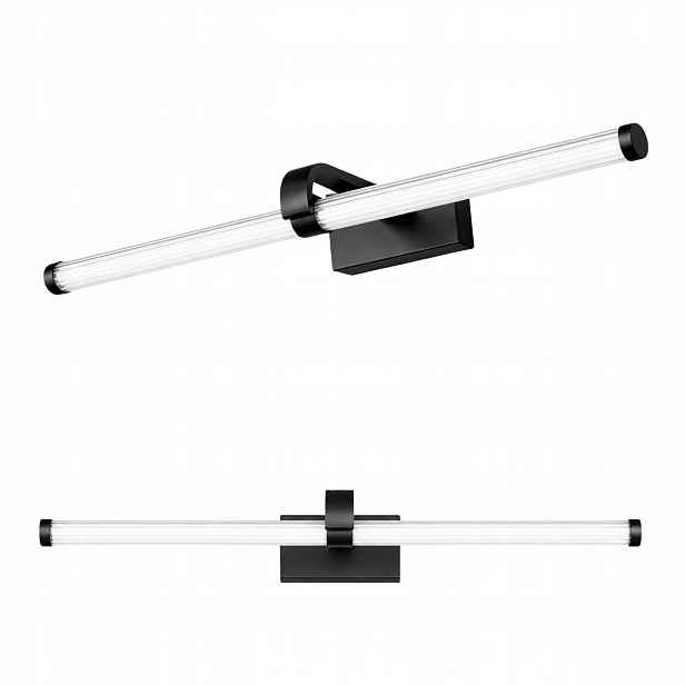 Lineární nástěnné svítidlo 60 cm Černá Led Neutrální bílá 13 W do koupelny Toolight
