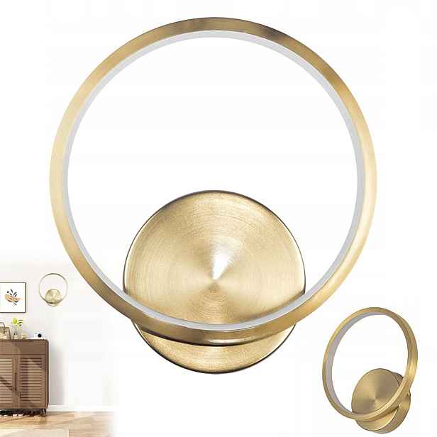 Nástěnná lampa Zlatá Moderní Ring pro Ložnice Led 4000K 10W