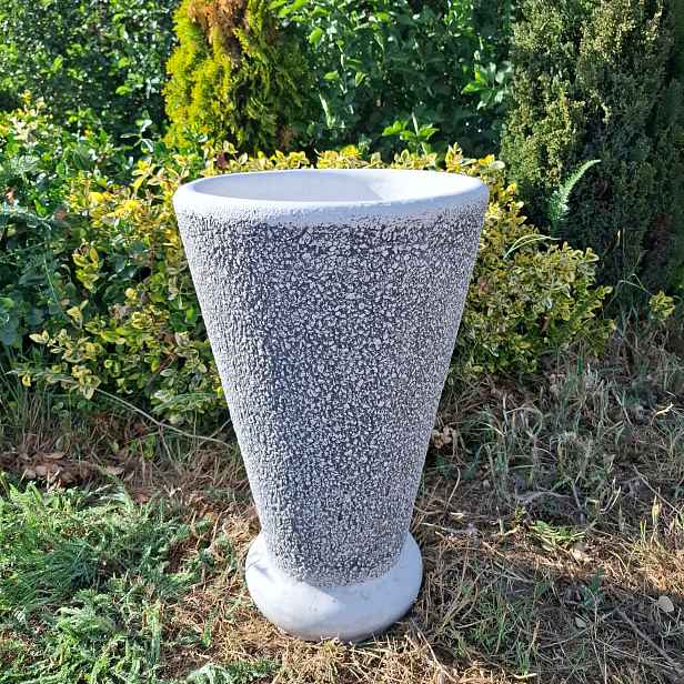 Betonové figurky Květináč Tuba 49 cm, zahradní ozdoba květináč