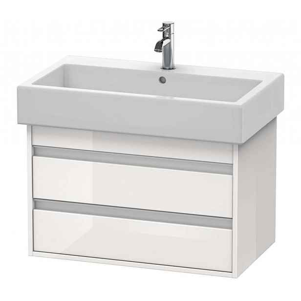 Duravit Ketho - Umyvadlová skříňka 48x75x44 cm, 2 zásuvky, lesklá bílá KT663702222