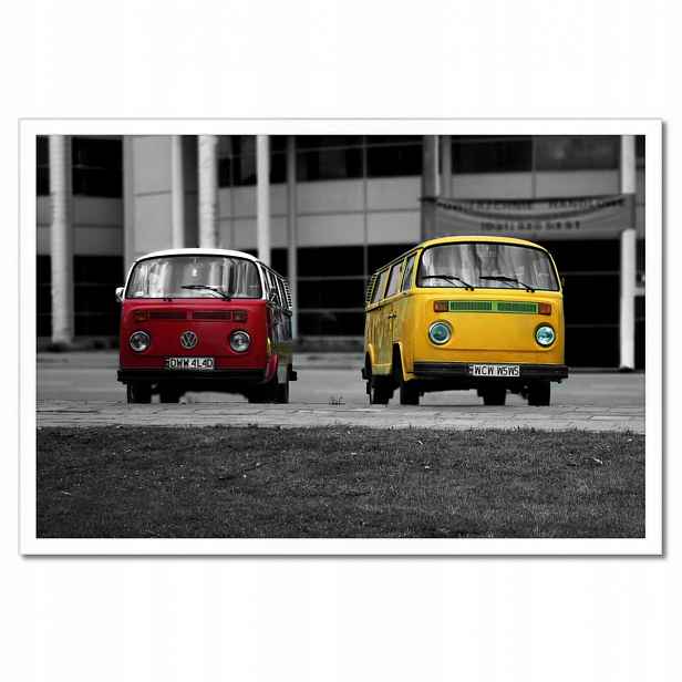 Plakáty v rámu 60x40 Červená a žlutá Vw
