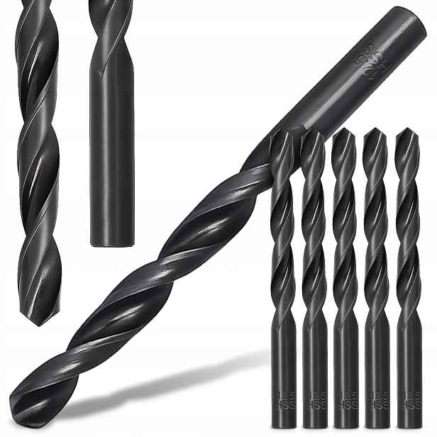 5 x Vrták Z Kovu Hss 12,5 mm Z Oceli Plechu Milwaukee Válcovaný Spirálový R6-P