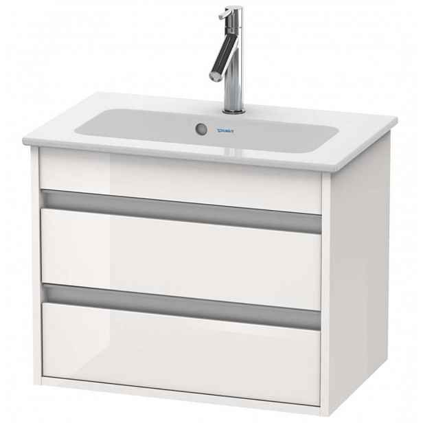 Duravit Ketho - Umyvadlová skříňka Compact 48x60x39 cm, 2 zásuvky, lesklá bílá KT645202222