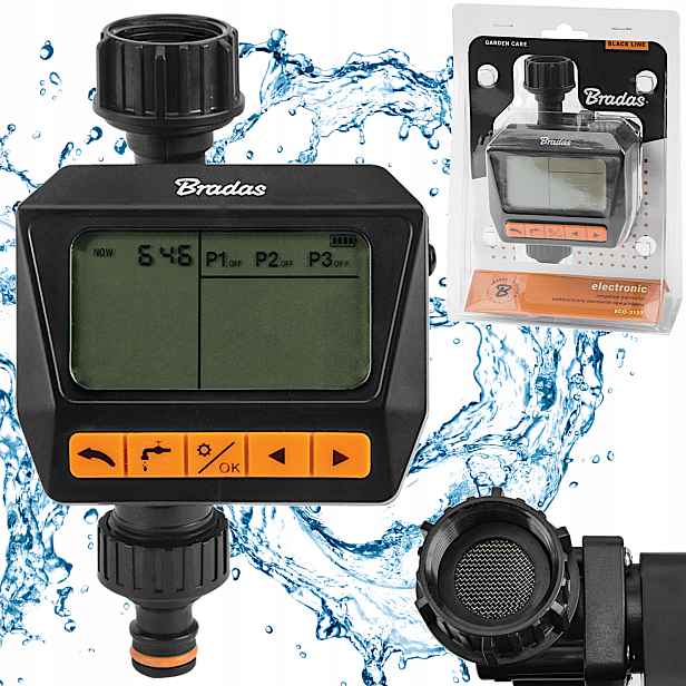 Elektronický Regulátor Zavlažování S Přípojkou Na Kohoutek 3/4" LCD Bradas