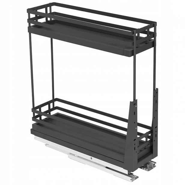 Koš Cargo Mini Deluxe R-20 Grafit 2P. Pro Skříňku 200 MM S Tlumením Dovírání Amix