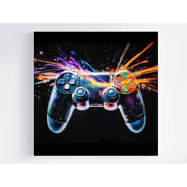 Obraz Na Plátně Canvas Gaming Hra Gamepad Konzola Kontroler Barvy 50x50