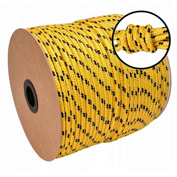 Polypropylenové lano 6mm 100M lanko Pletená námořnická šňůra Silná Premium