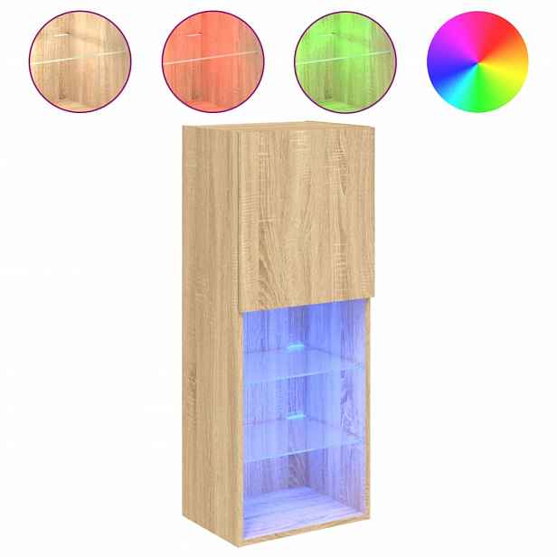 vidaXL TV skříňka s LED osvětlením dub sonoma 40,5 x 30 x 102 cm